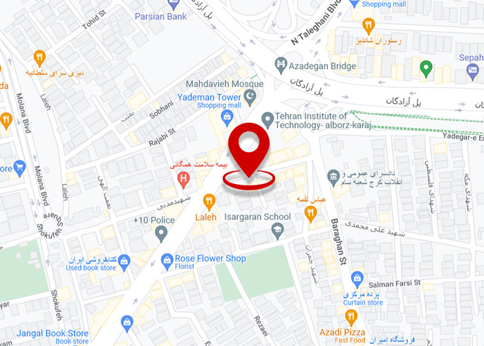 کرج، بلوار طالقانی شمالی، نرسیده به میدان آزادگان، خیابان بخشداری، ساختمال مهدی، طبقه 4 پلاک 26
